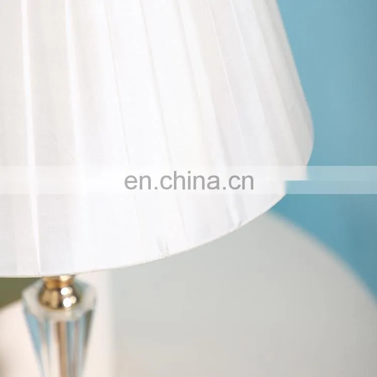 Creative design living room night lighting hotel bedside metal lamps with crystal decoration