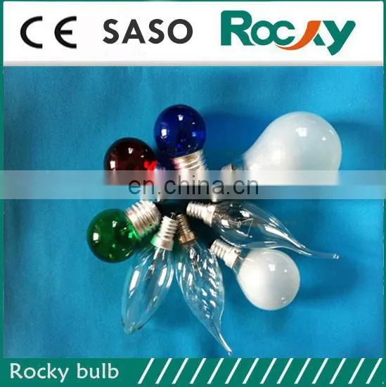 Cheap price 120v 40w china light bulb E27/B22 clear, frosted, color bulb