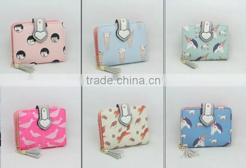 Luxury fashional and Elegant women use lady cash Wallet purse billetera cartera Pu Leather para dama mujer