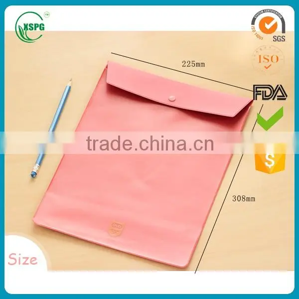 Wholesale Plastic Clear PVC Document Bag With Button