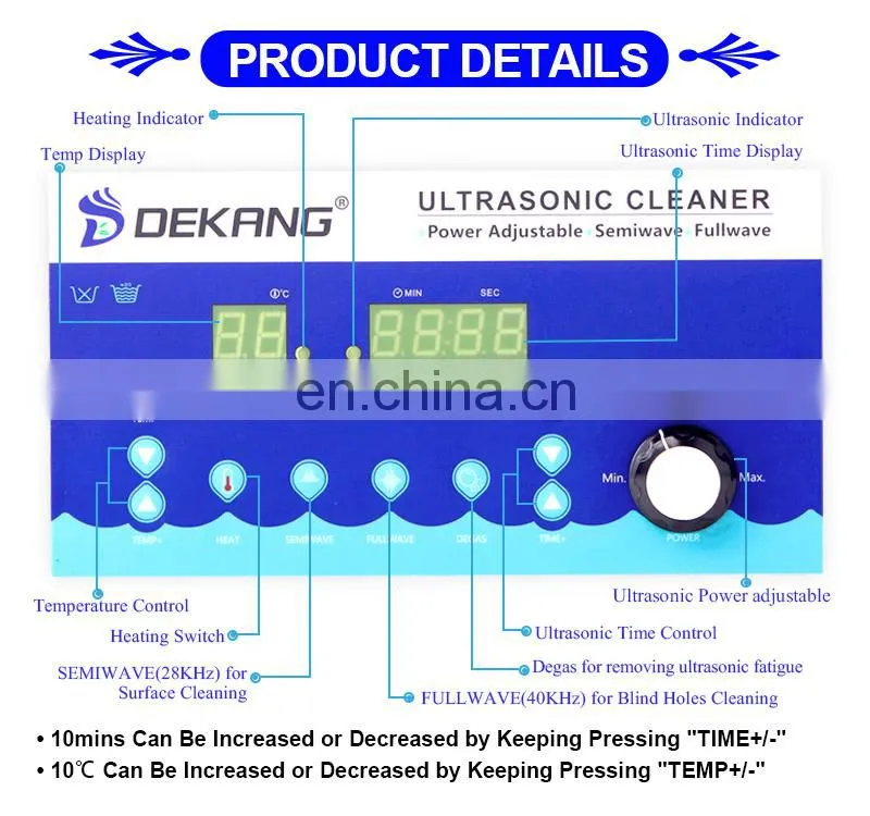 10L best sell New model Power Adjustable Dual-bands ultrasonic for auto parts