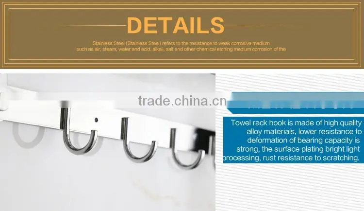 Wesda good quality Bathroom Towel rack With Hooks A127