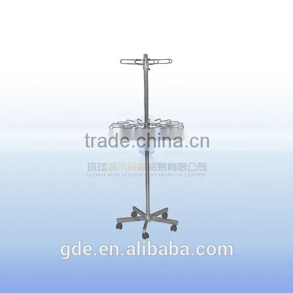 Wholesale metal chrome movable scarf display rack