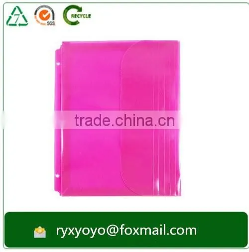 a4 plastic clear pp 3 hole punched document file bag for binders