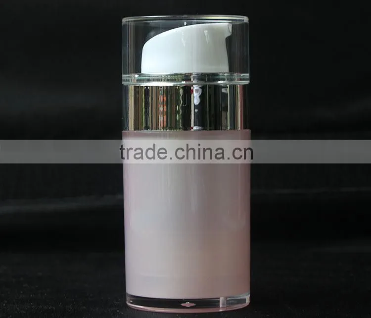 50ml Round Acrylic Airless Pump Bottles For Cosmetic Packaging