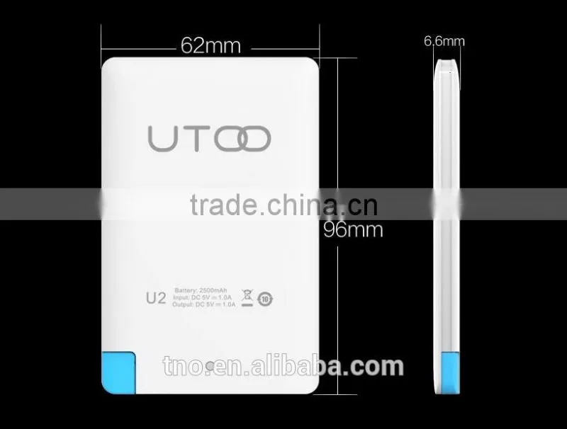 custom credit card portable mobile power bank 2500mah