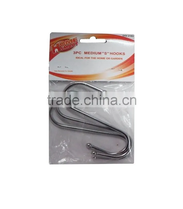 China supplier Metal S Type Metal hanging S hook