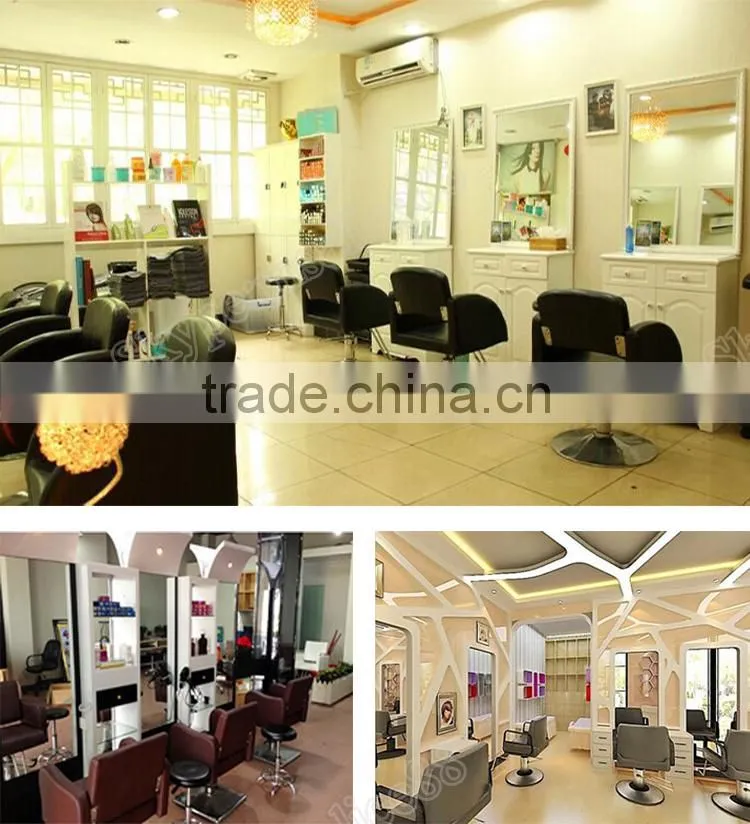 Synthetic Leather Reclined Backrest Hydraulic Barber Chair with Footrest