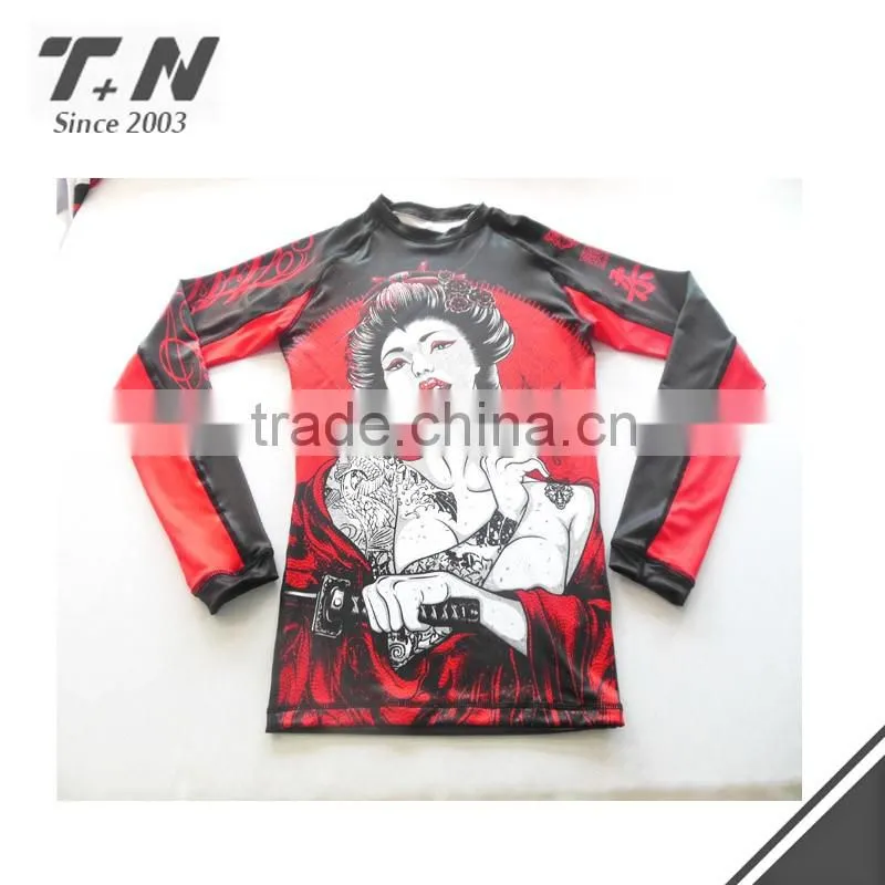 Wholesale Custom Sublimation Printed Long Sleeve Gym Compression Tights