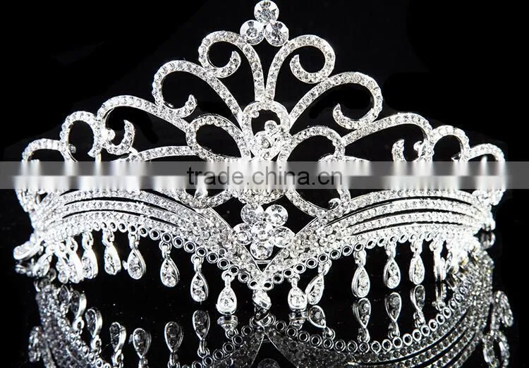 New designs jewelry big pageant crowns for sale diamond hair accessories