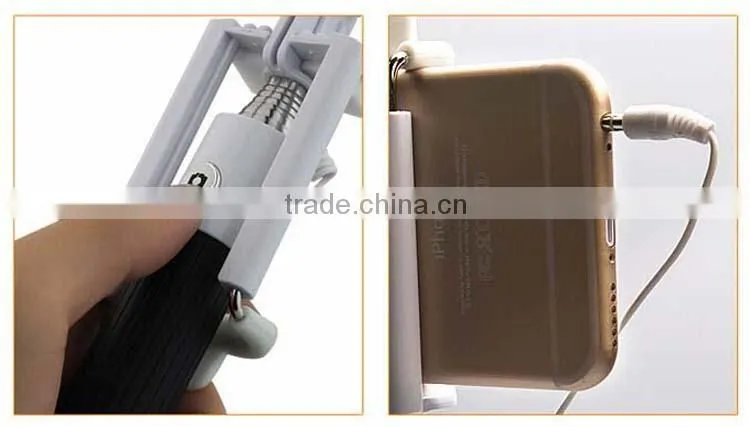 Hot new products extendable selfie stick with cable