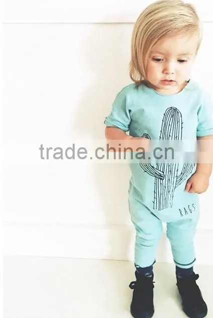 2016 Cute Modeling Cartoon High Quality Newborn Baby Rompers Pure Cotton Summer Toddler Jumpsuits