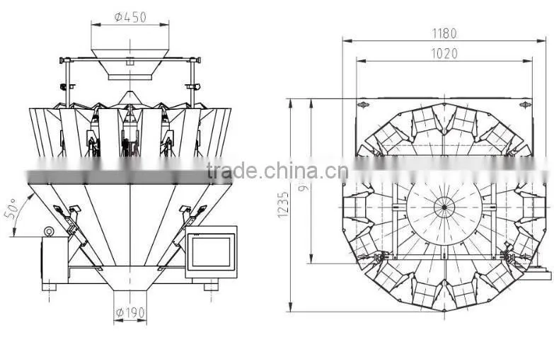 multihead counting combination weigher for weighing coffee bags,tea bag