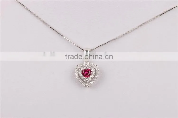 2015 new design silver jewelry for girl 925 sterling silver pendent necklace