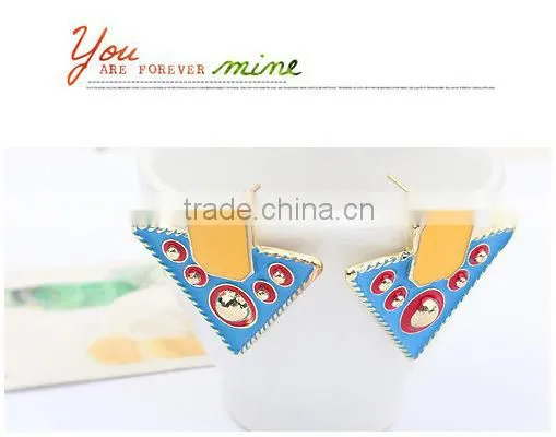 Hot fashion personality triangle stud jewelry