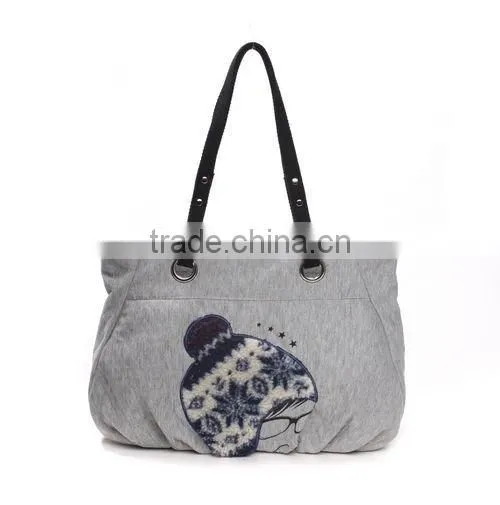 2016 Resuable cotton hand bag embroidered cotton shoulder bags