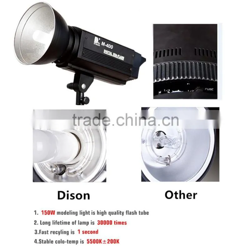 Dison studio lighting set,remote control flashing lights with softbox