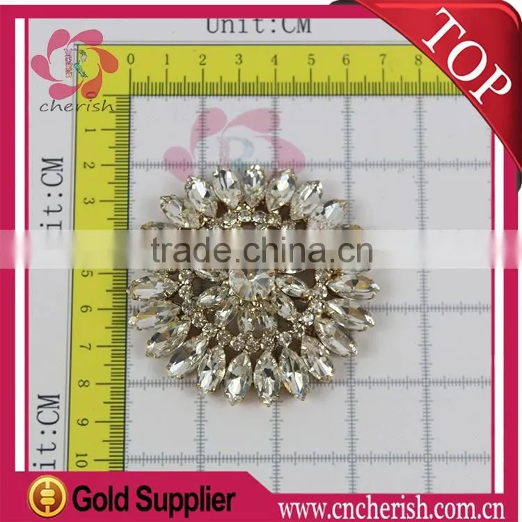 2016 fashion round shaped rhinestone shoes decoration for shoe shop