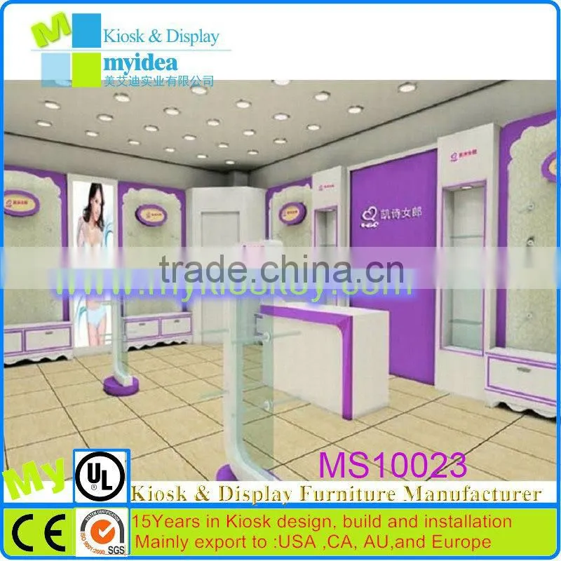 Cheap garment shop interior design for accessories/clothing/bag/shoes
