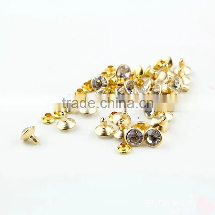 Taiwan acrylic rhinestone rivet, close end rivet acrylic rhinestone