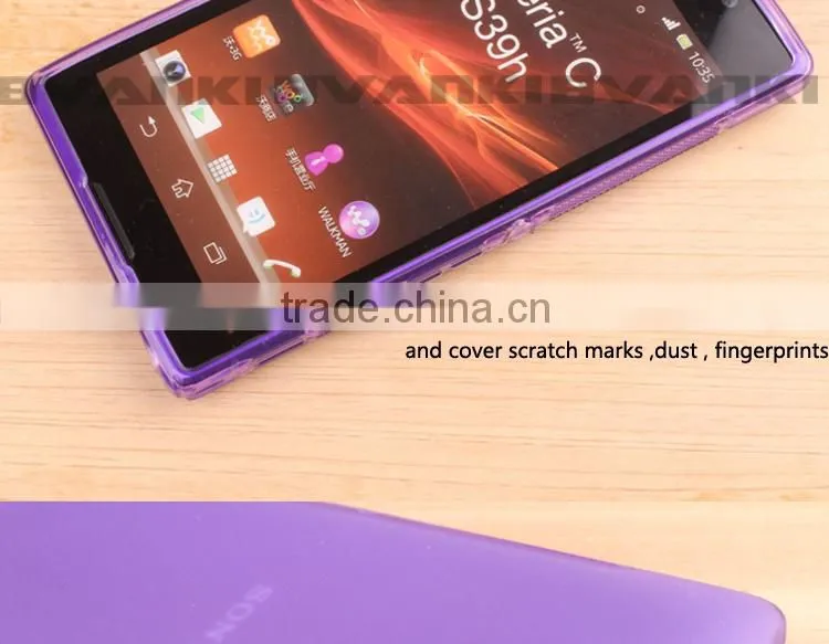 New S Line TPU Silicone Gel case for Sony Xperia C S39h Cheap Price TPU S Line Back Cover Case for Sony Xperia C S39h C2305