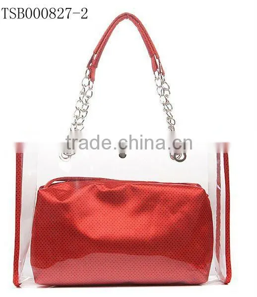 hot sale fashion transparent beach bag