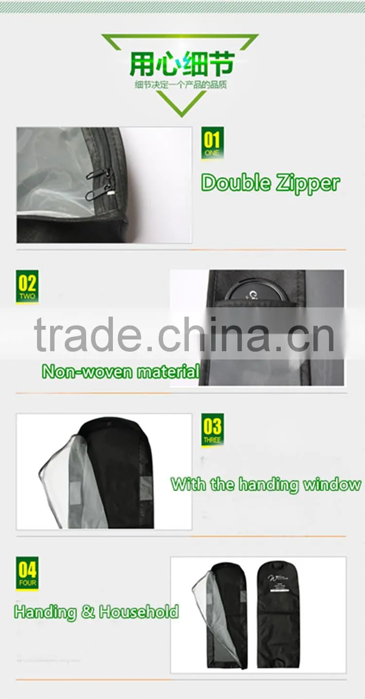 Foldable Suit Garment Bag with Zipper / Wedding Dress Garment Bag Cover