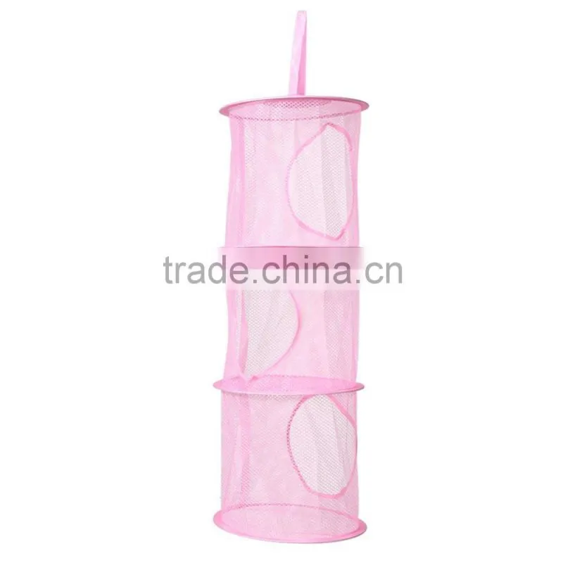 3 Shelf Layer Hanging Storage Basket Bags Net Kids Toy STuffed Plush Organizer Bag Bedroom Wall Door Closet