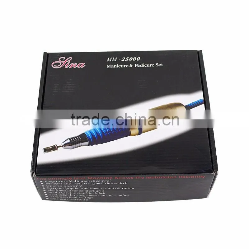 25000RPM Complete Electric Nail Drill Kit Set Art File Bit Acrylic Manicure Band