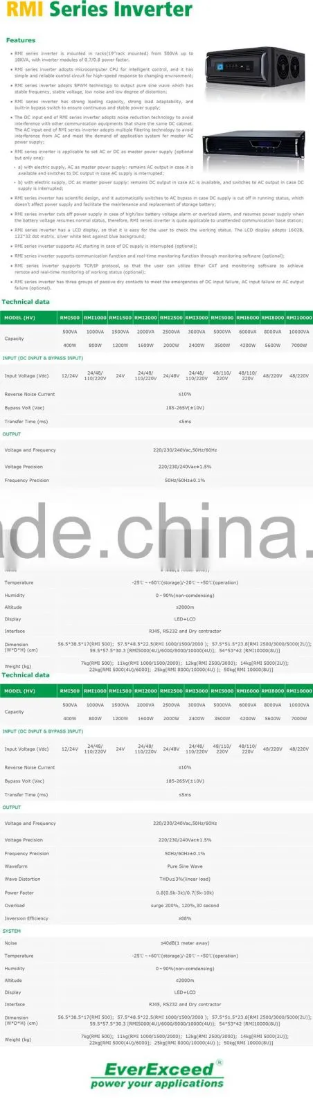 High quality Everexveed solar grid off inverter for home with ISO , CE certification