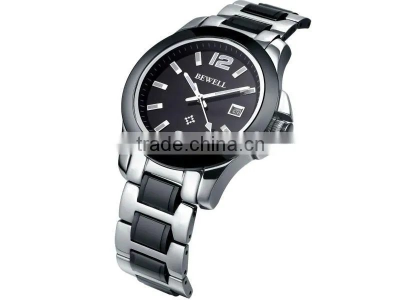 Fashion Woods stainless steel with wooden quartz Mens watch - runs and keeps time
