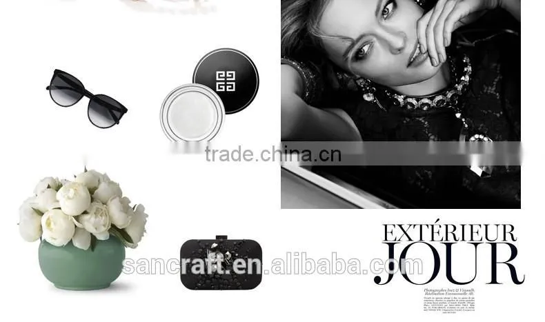 Hot sell grace design Austrian crystal natural pearl two colors flower hair clip