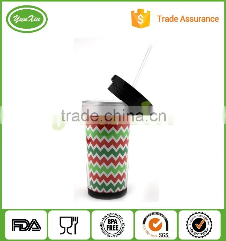 Acrylic Tumblers Paper/Photo Insert 15 oz Double Wall with Lid And Straw 16oz paper insert tumbler