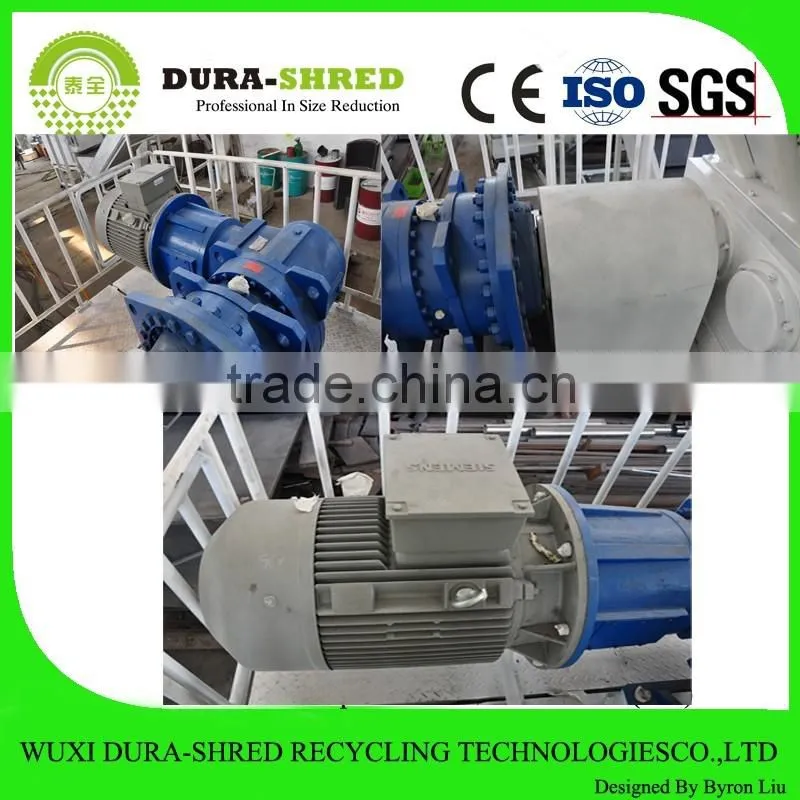 Dura-shred special designed tires and wood shredder machine