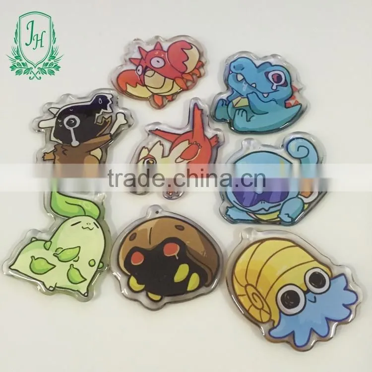 Wholesale promotional animal shape custom logo printed acrylic keychain