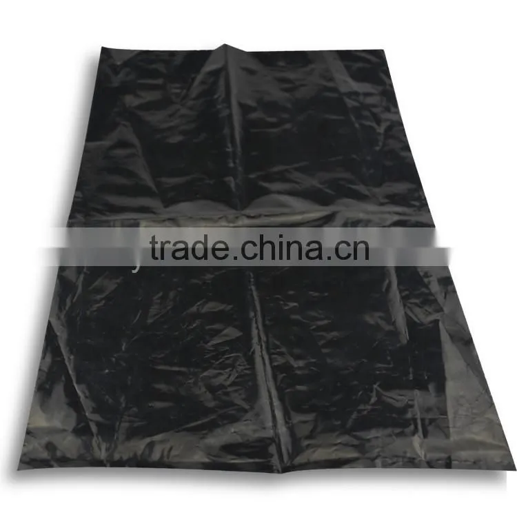shock resistant PE black garbage packing bag , rubbish bag with custom logo