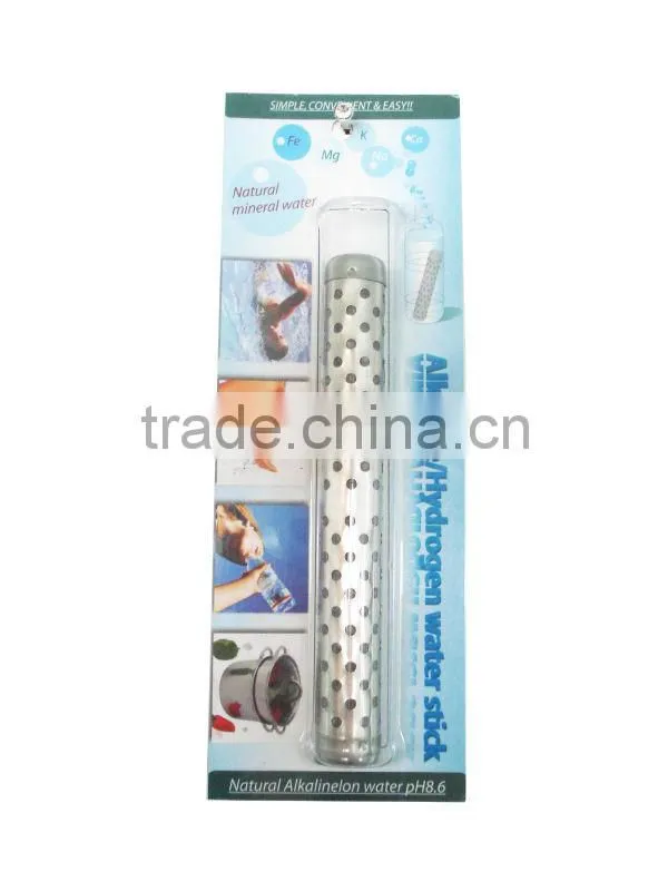 Portable water hydrogen alkaline water filter stick