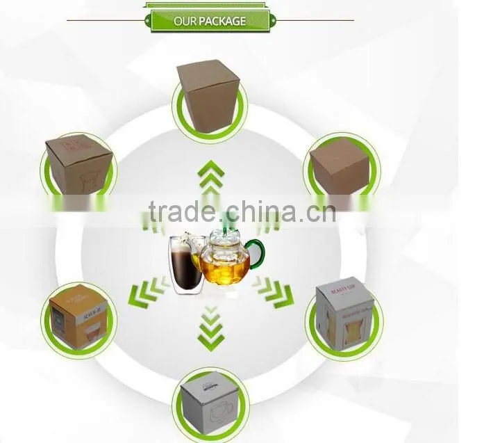 500ml Decal Glass Tea Pot with Stainless steel filter