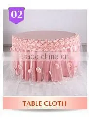 Wholesale petal taffeta chair cover and tablecloths