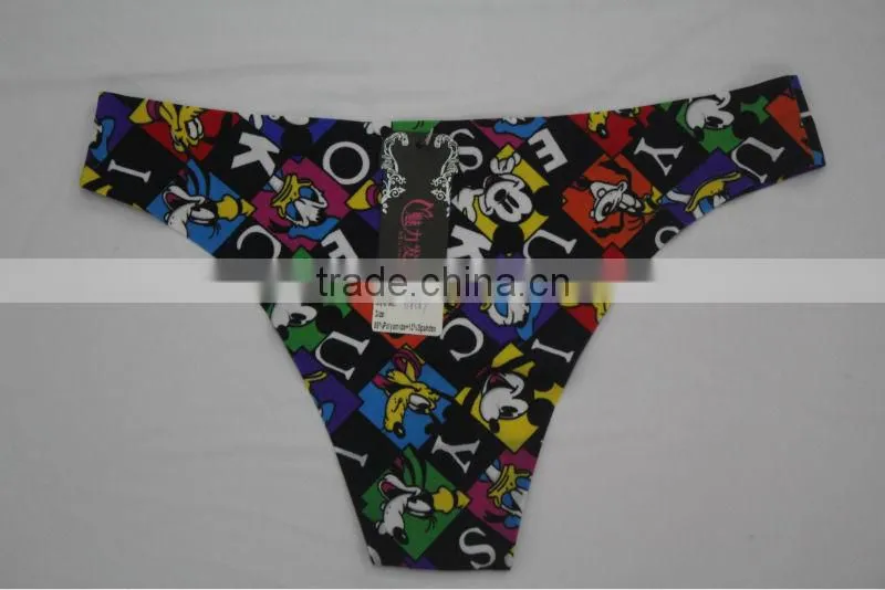 2014 Lovely Cartoon Print Seamless Laser Cut Ladies Colaless