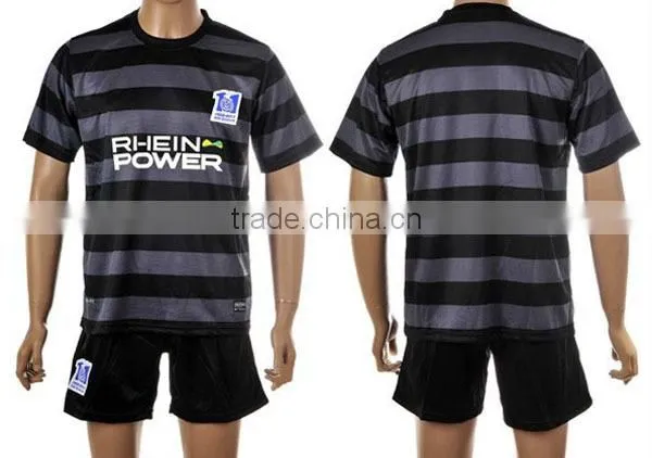Oem Manufacturer Custom Sublimated Quality Stripe Soccer Uniform