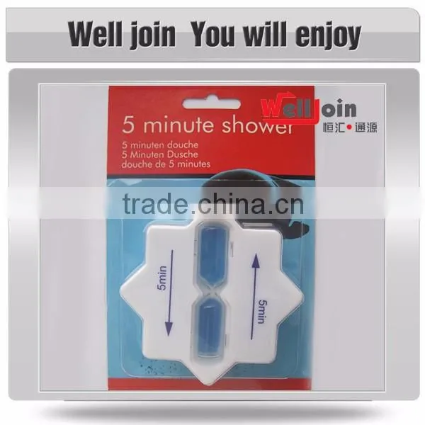 Promotional 5min plastic mini sand shower timer
