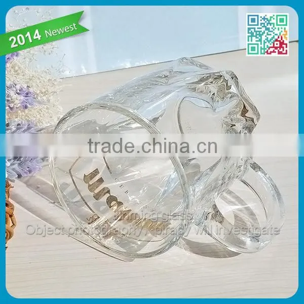 Famous Brand Beer Handle Beer Cups Advertising Decorative Gift FDA Grade Beer Glass Mugs Short Small Size Mahou Handle Glasses