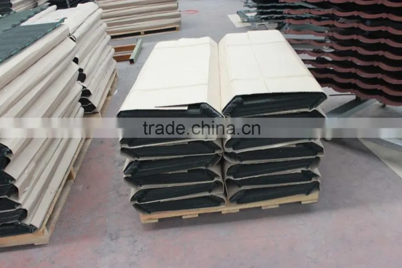 2016 Low Price Natural Colorful stone coated metal roofing materials roof tiles