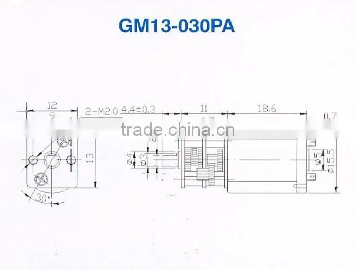 GM13-030 5V Quiet High Torque Low Speed DC Gear Motor for Smart door lock actuator