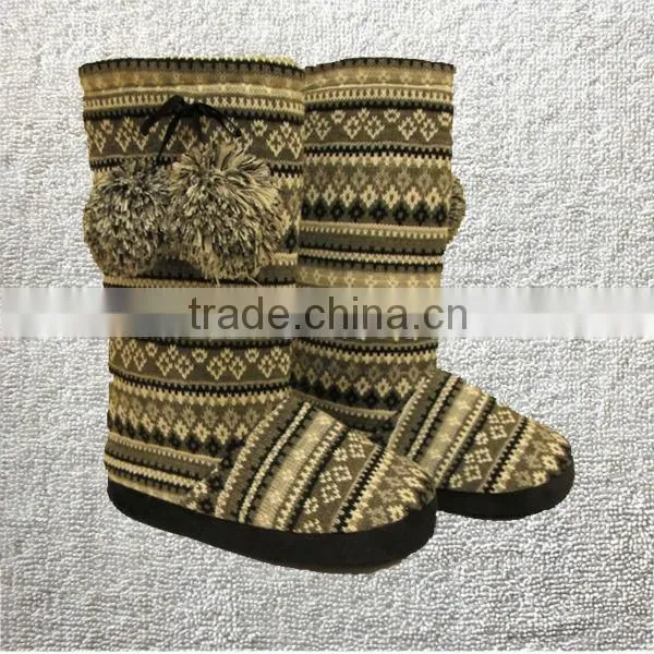Premium quality women Wolle melange grey indoor boots