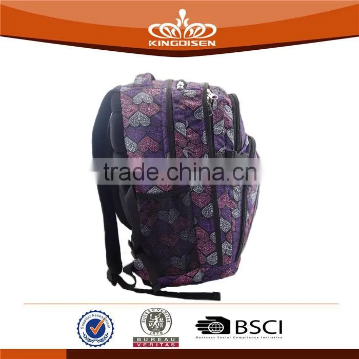 2015 hot style heart shape leisure backpack