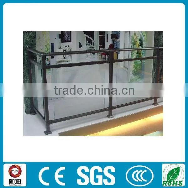 indoor staircase stainless steel glass balustrade