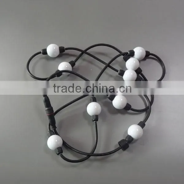 50mm diameter led ball string rgb colorfull effect pixel string ball light dmx