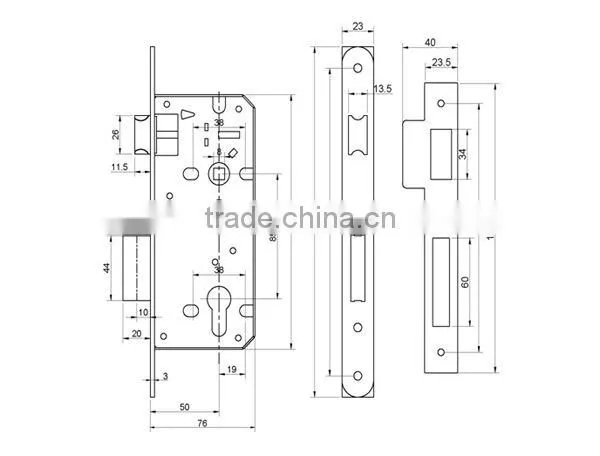 Heavy duty door locks set